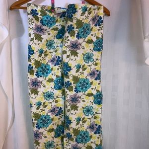 Handmade Vintage Blue Floral Curtains